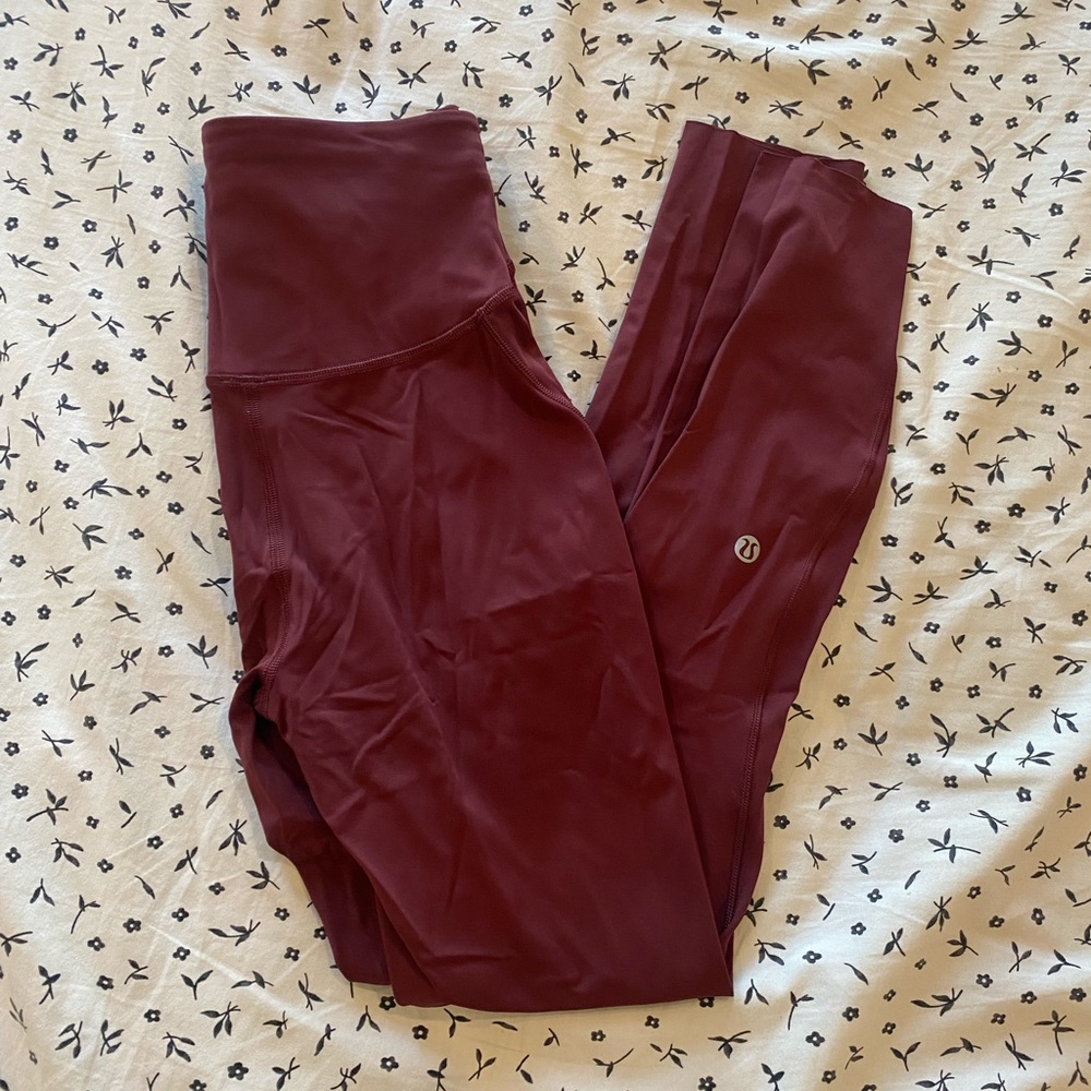 Lululemon Burgundy Crop Leggings